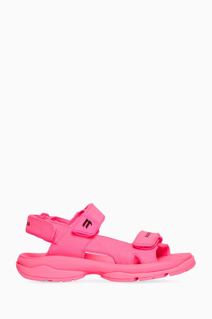 Tourist Sandals in Technical Fabric, Pink