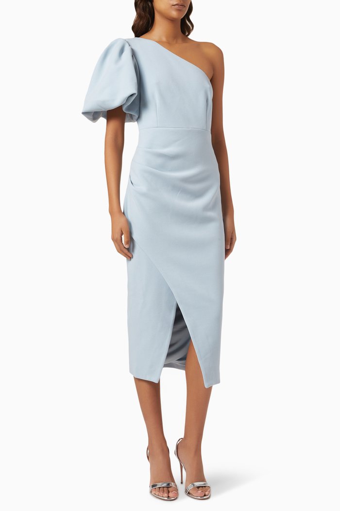

Go My Way Midi Dress in Stretch-jersey, Blue