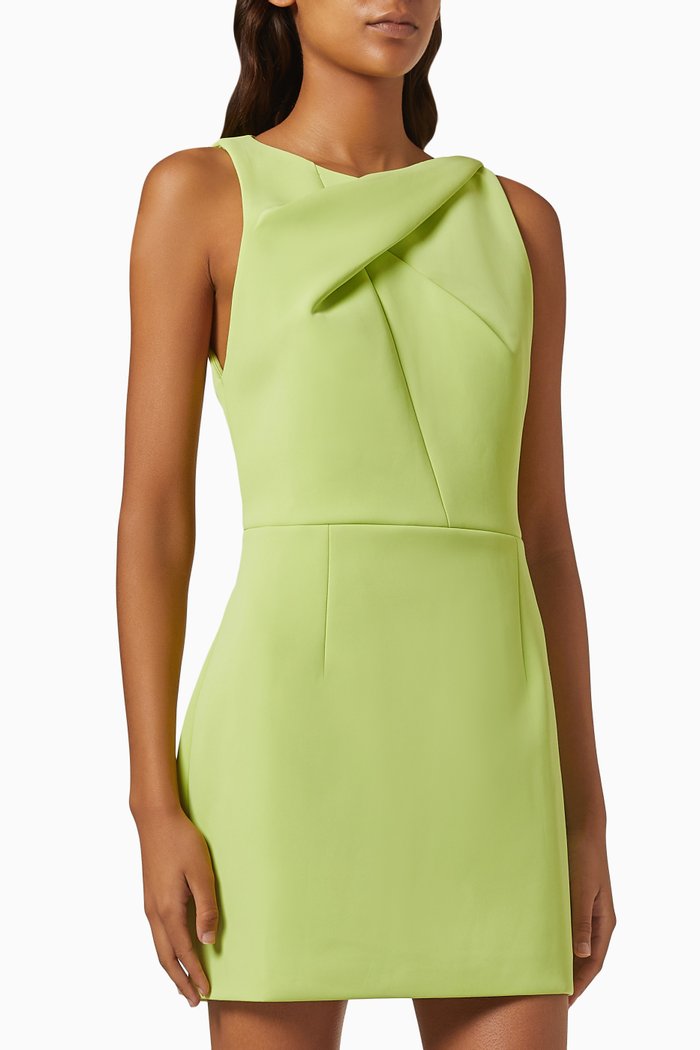 

Amberlight Twist-front Mini Dress, Green