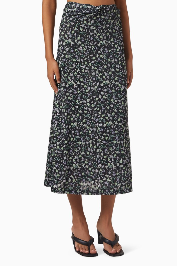 

The Sublime Midi Skirt in Stretch-jersey, Black