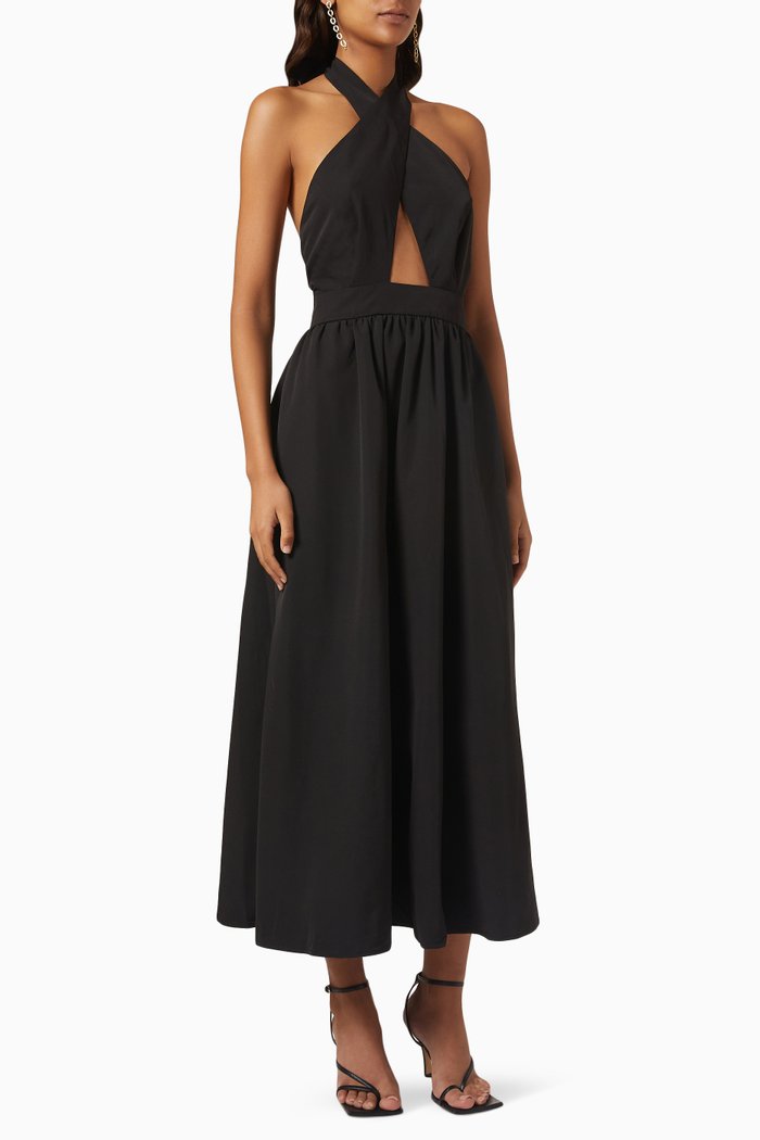 

Twist of Fate Halter Maxi Dress, Black