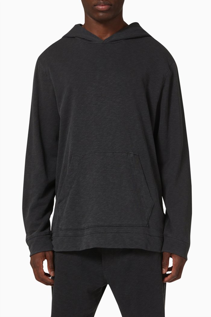 

Pullover Hoodie in French Terry, Grey