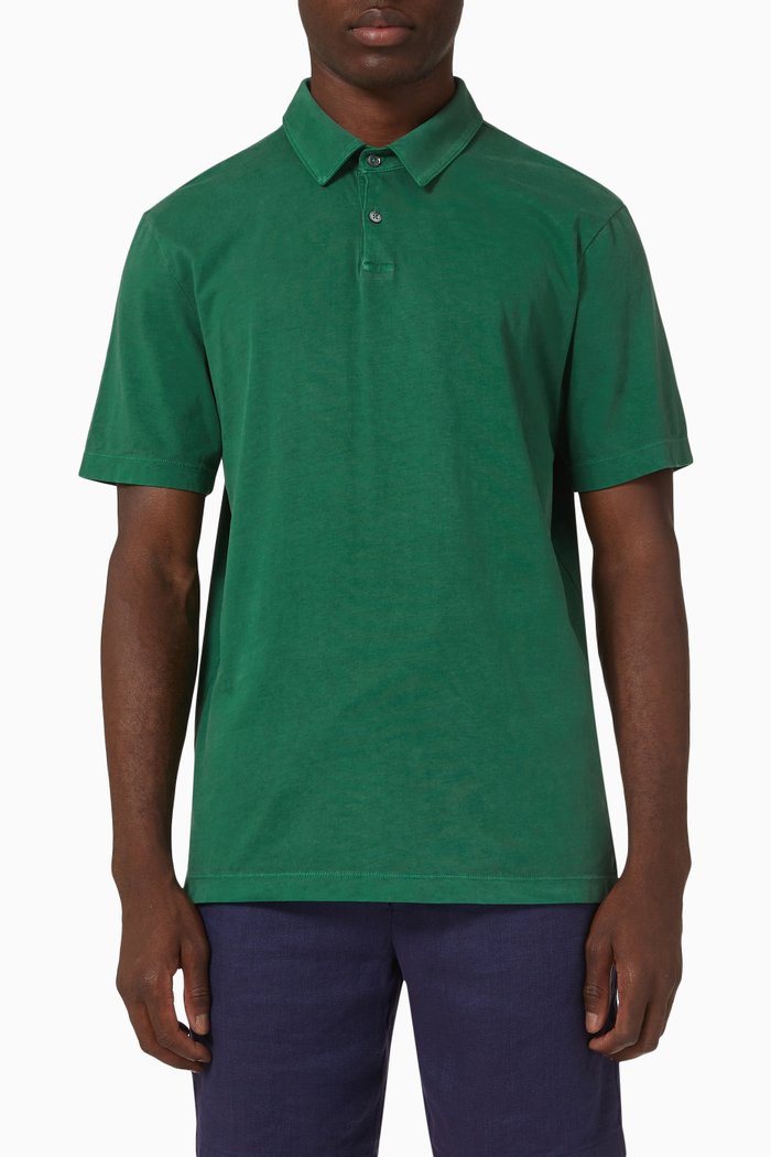 

Classic Polo in Sueded Jersey, Green