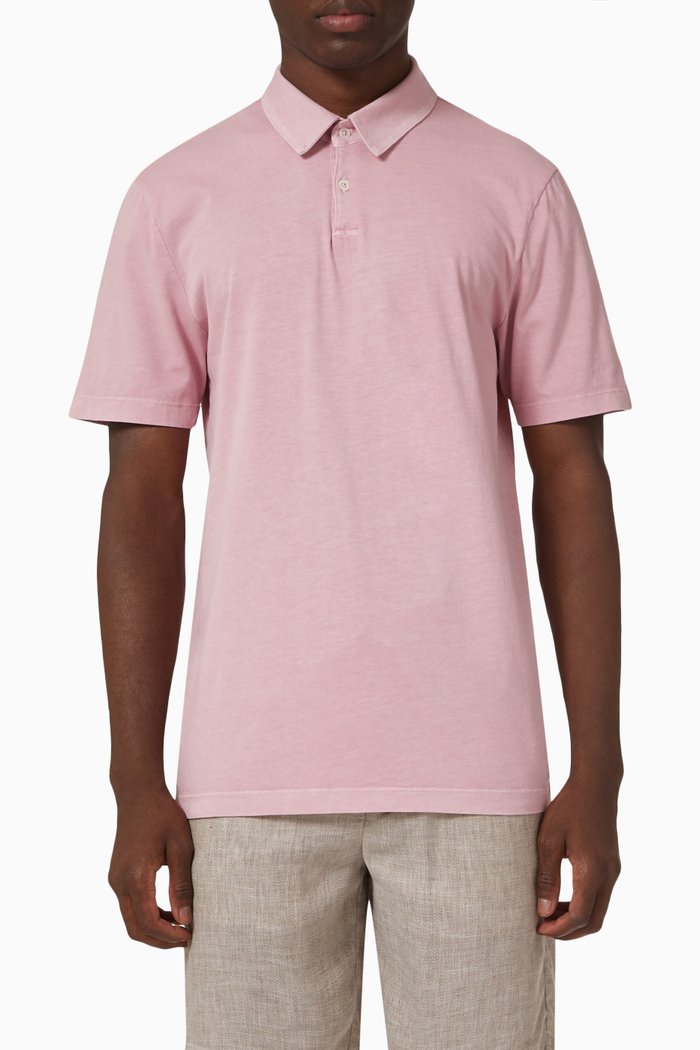 

Classic Polo in Sueded Jersey, Pink