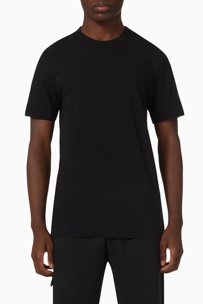 

Crew Neck T-shirt in Jersey, Black