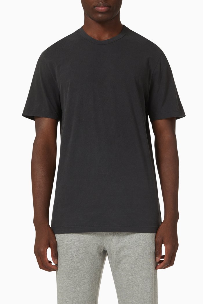 

Crew Neck T-shirt in Jersey, Grey