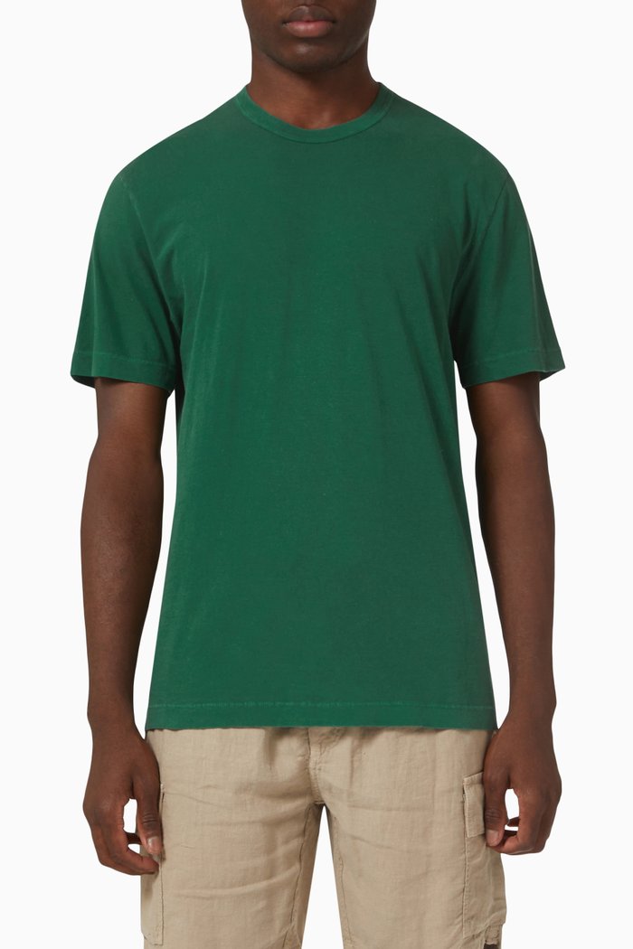 

Crew Neck T-shirt in Jersey, Green