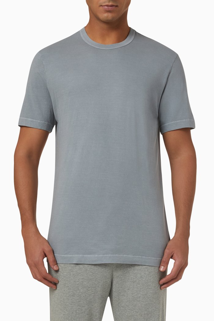 

Crewneck T-shirt in Jersey, Blue