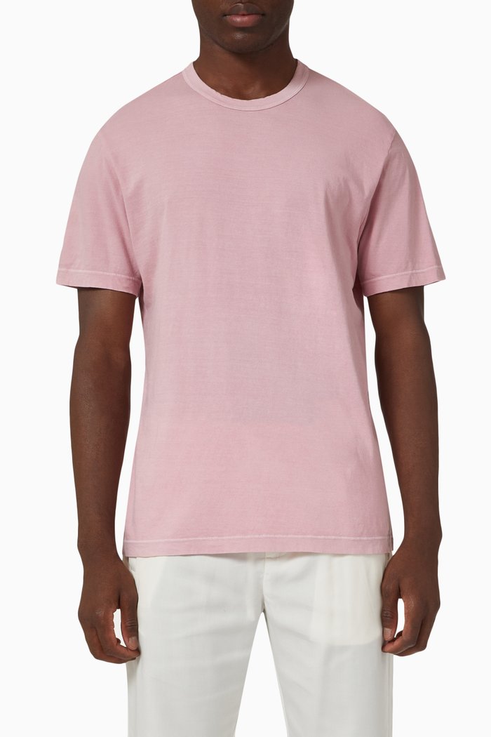 

Crew Neck T-shirt in Jersey, Pink
