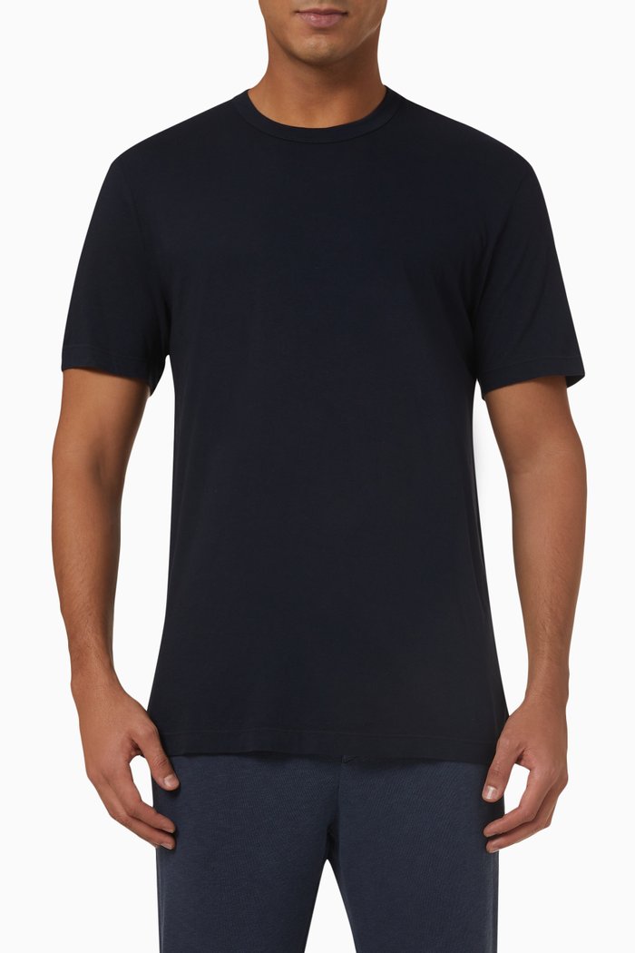 

Crewneck T-shirt in Jersey, Blue