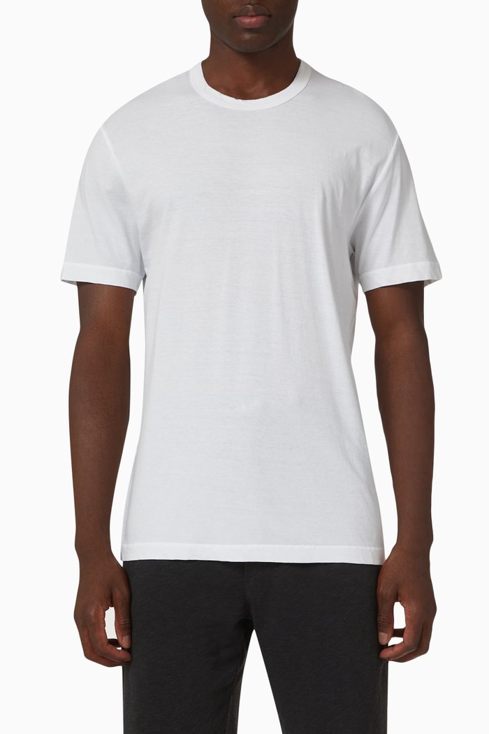 

Crew Neck T-shirt in Jersey, White