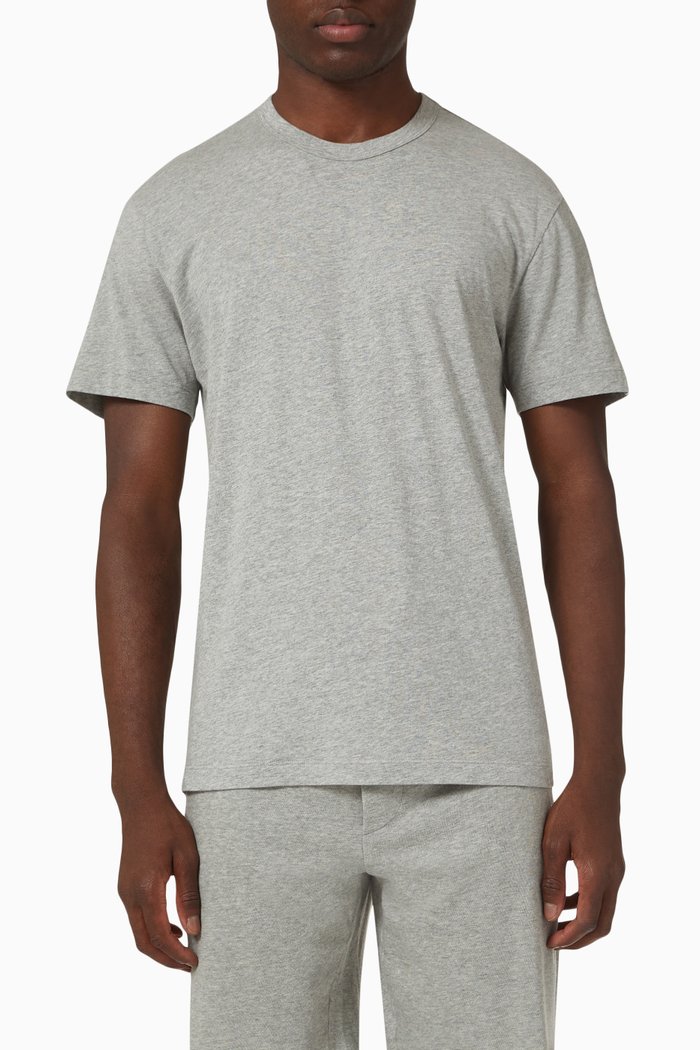 

Crew Neck T-shirt in Jersey, Grey