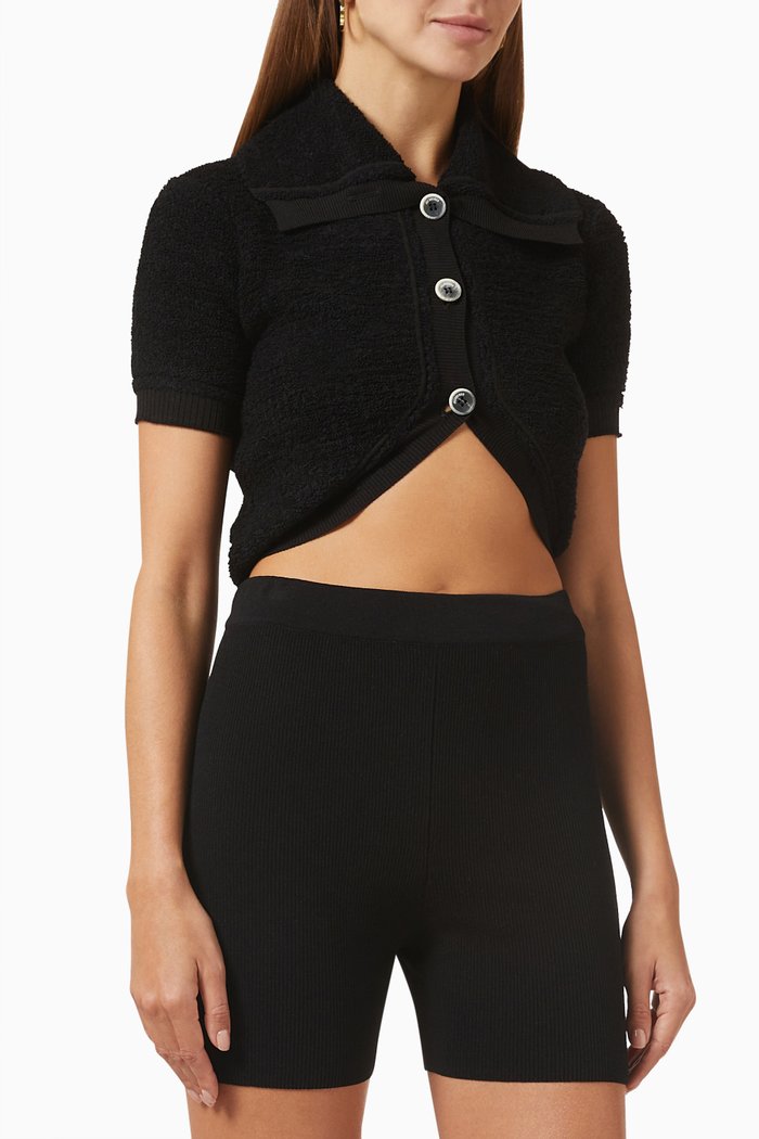 

Le Cardigan Campana in Chenile-knit, Black