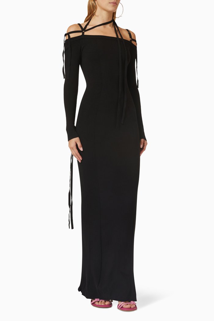 

La Robe Arnesi Maxi Dress in Viscose-blend, Black