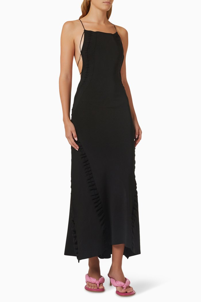

La Robe Maille Crema in Viscose, Black