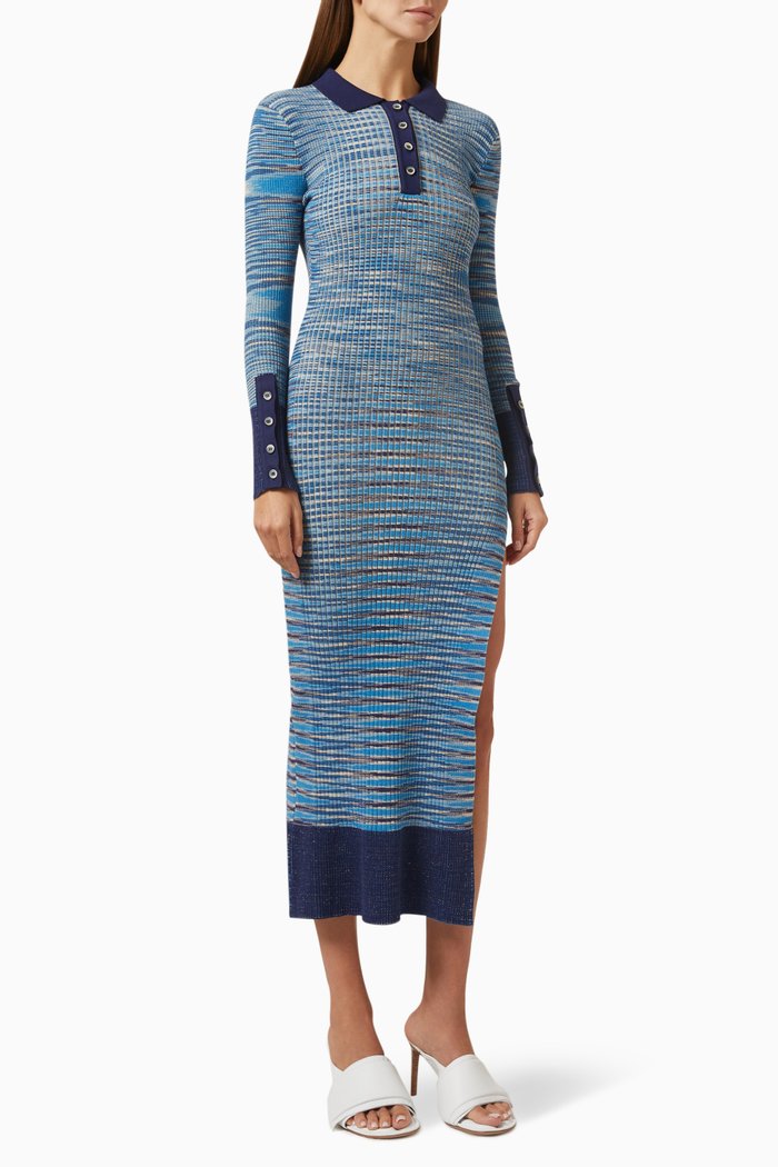 

La Robe Zucca in Rib-knit, Blue