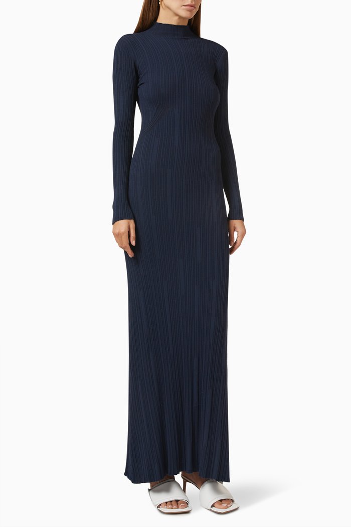 La Robe Lenzuolo in Viscose-knit, Blue