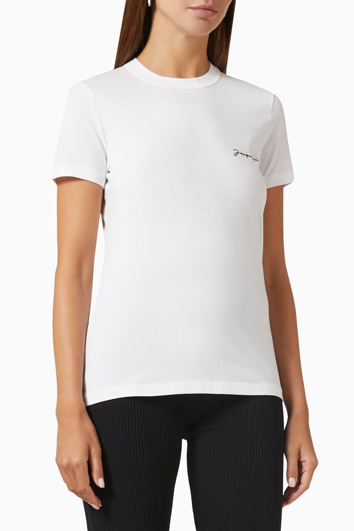 

Le Brodé T-shirt in Jersey, White