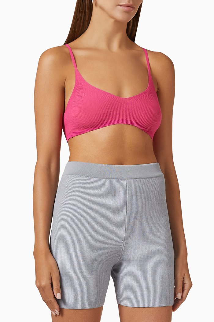 

Le Bandeau Valensole Top in Wool, Pink