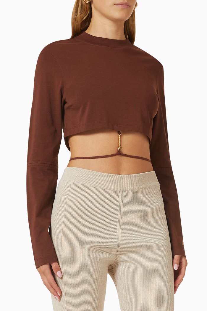Le Pino T-shirt in Jersey, Brown