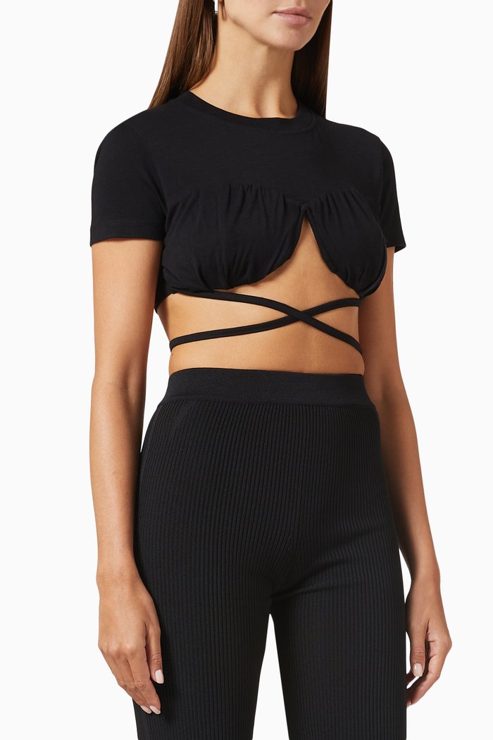 

Le Baci T-shirt in Jersey, Black