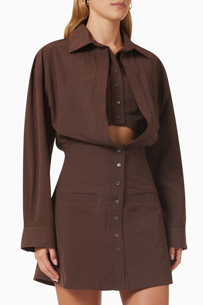 

La Robe Baunhilha in Cotton, Brown