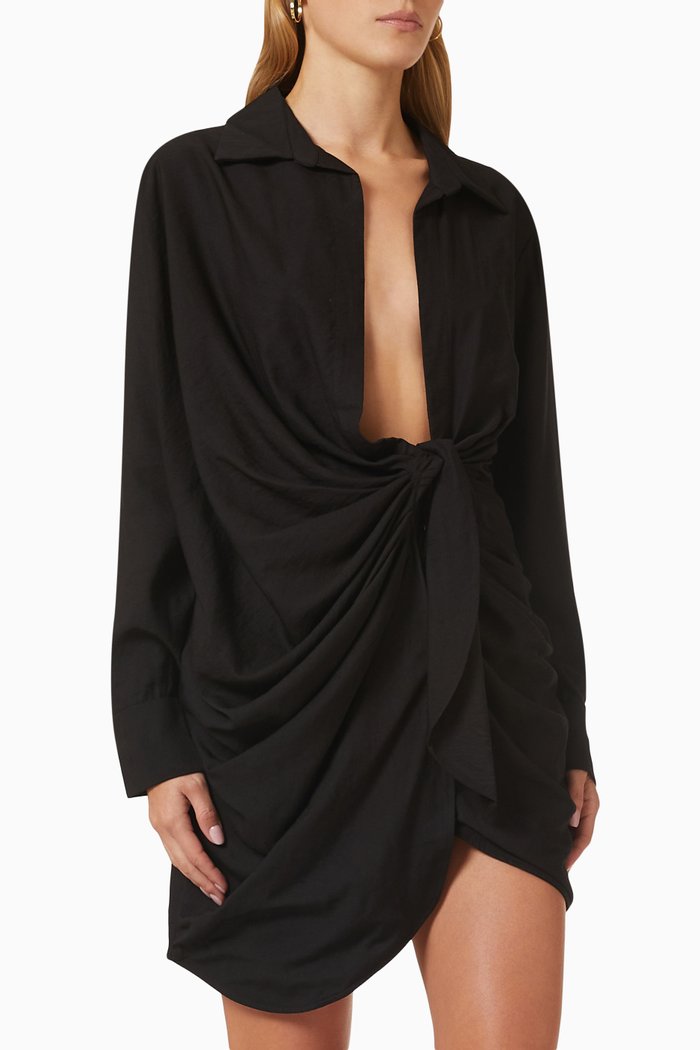 La Robe Bahia in Viscose, Black