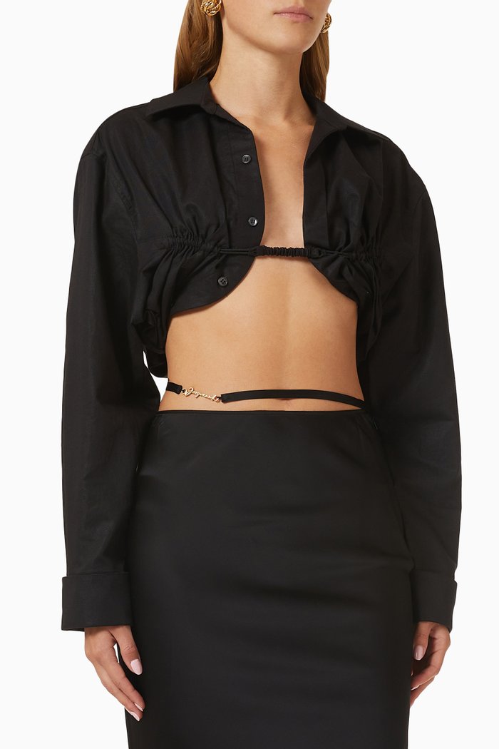

La Chemise Machou in Cotton, Black