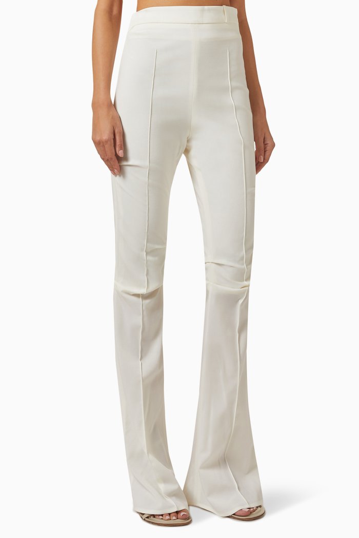 

Le Pantalon Merria in Wool, White