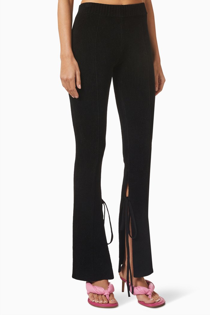 

Le Pantalon Duci in Rib-knit, Black