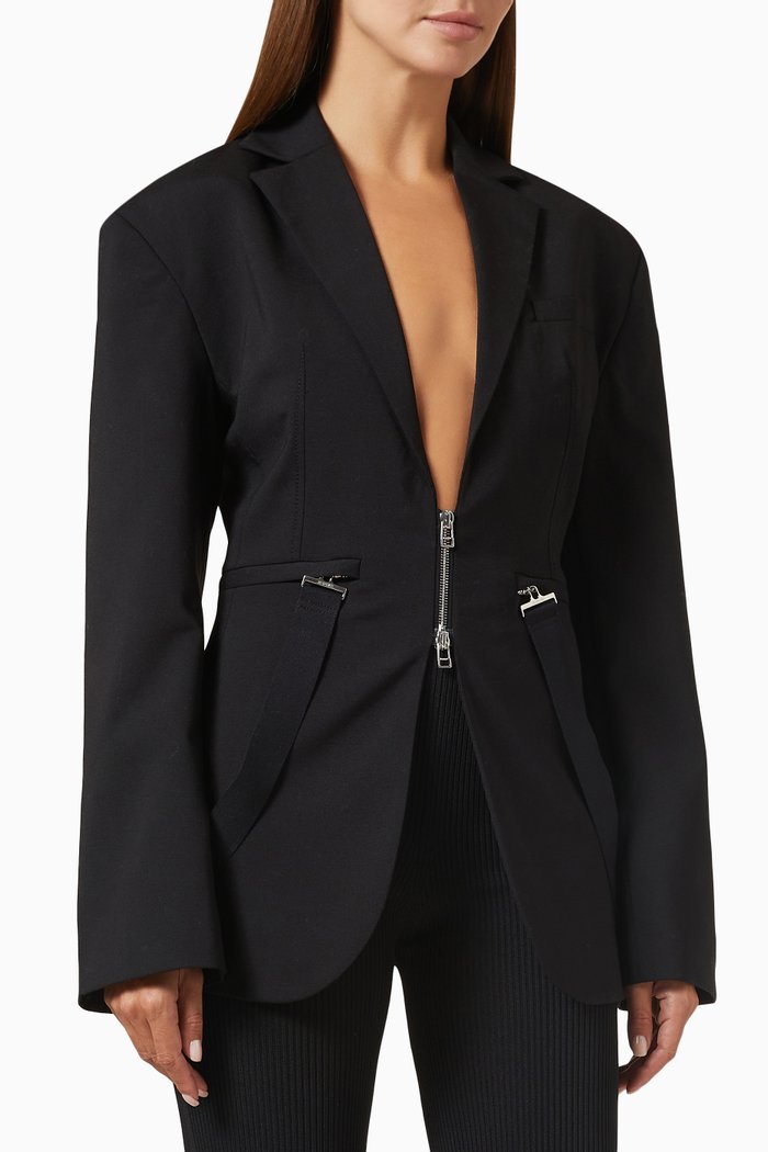 

La Veste Filu Jacket in Wool, Black