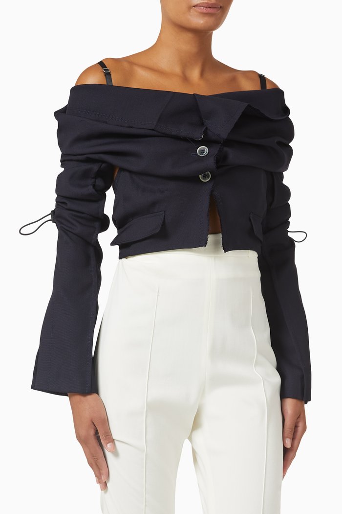 

La veste Camargue in Wool, Black
