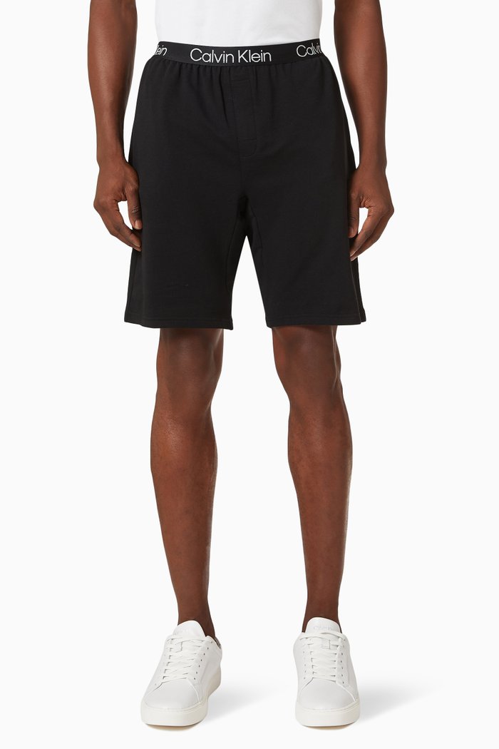 

Modern Structure Lounge Shorts in Cotton Terry, Black