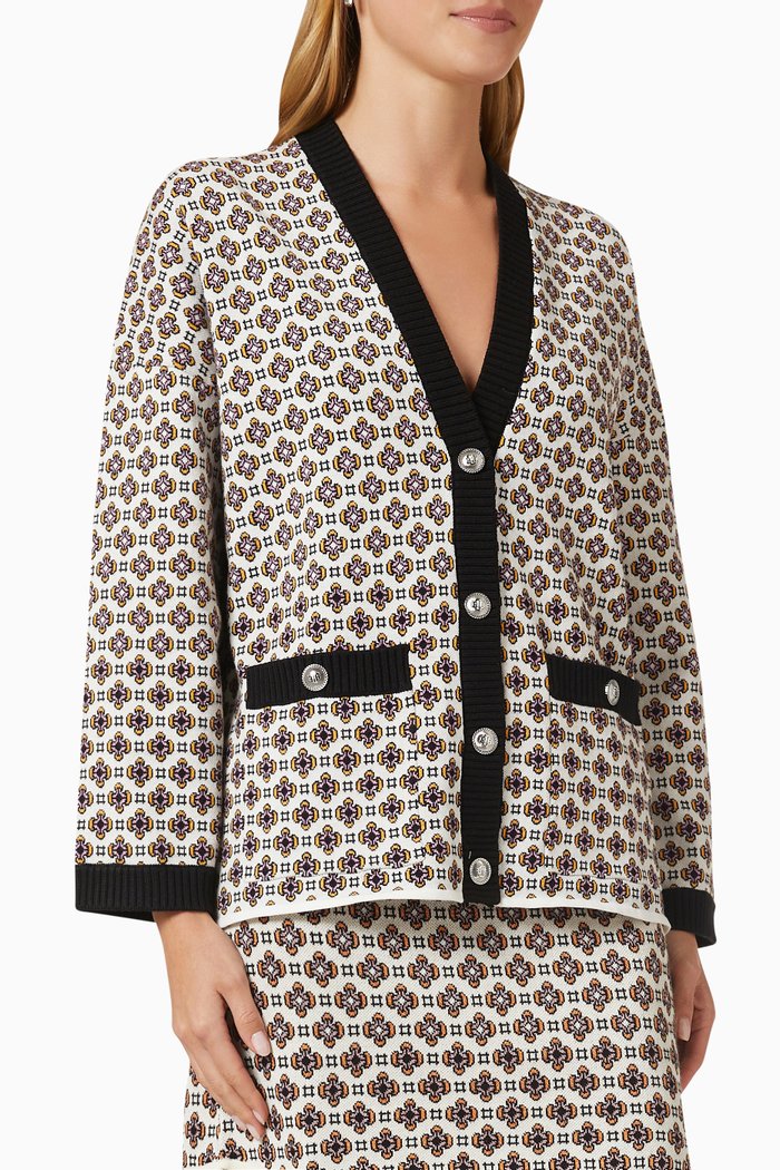 

Monasty Cardigan in Viscose Jacquard, Multicolour