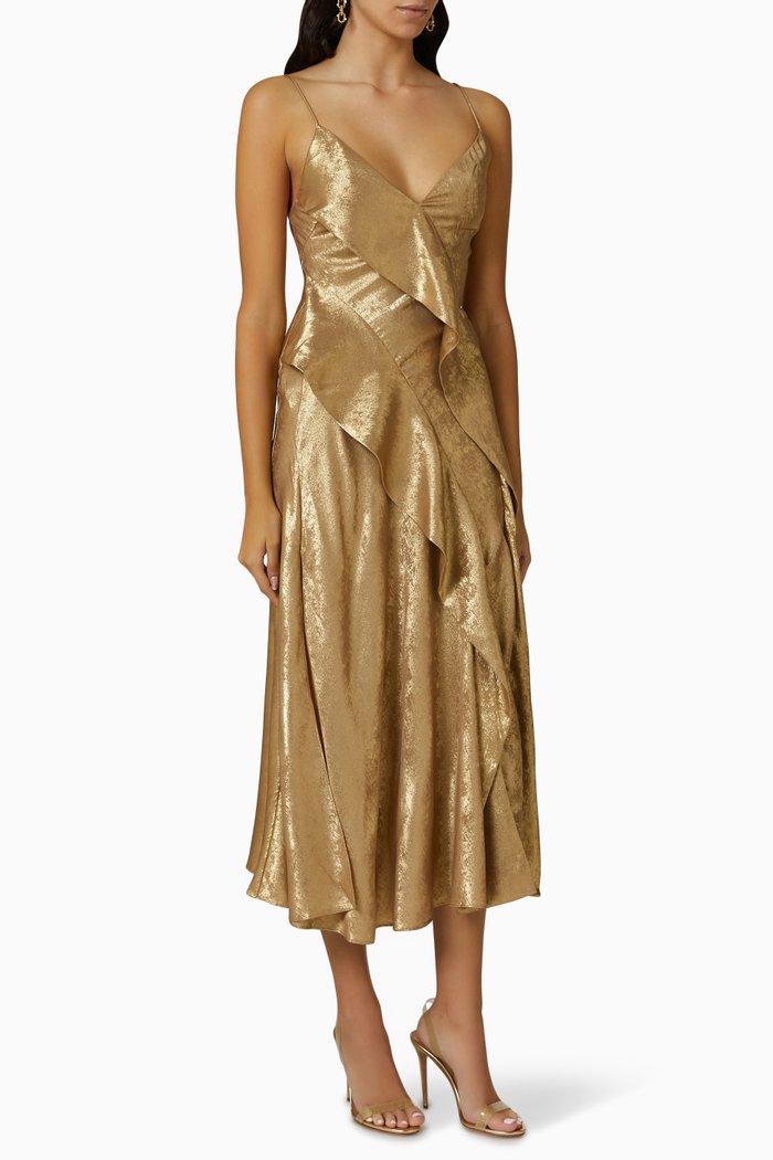 

Queensbridge Mid Dress, Gold