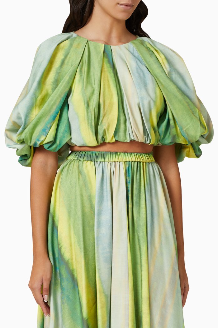 

Cumberland Crop Top in Viscose, Green