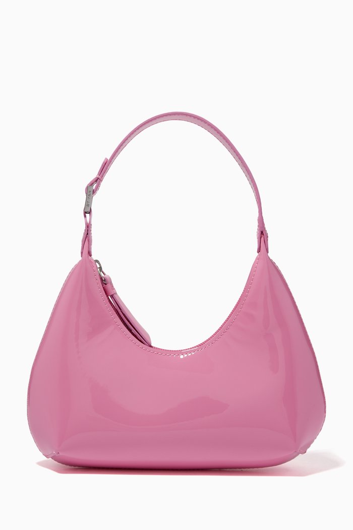 

Baby Amber Shoulder Bag in Patent Leather, Pink