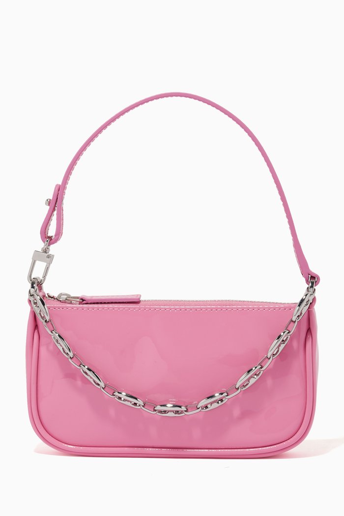 

Mini Rachel Shoulder Bag in Patent Leather, Pink