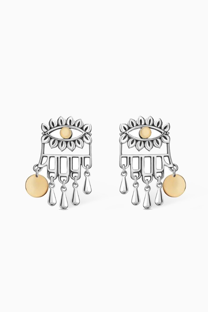 

Eye-Kaf Earrings in 18kt Gold & Sterling Silver
