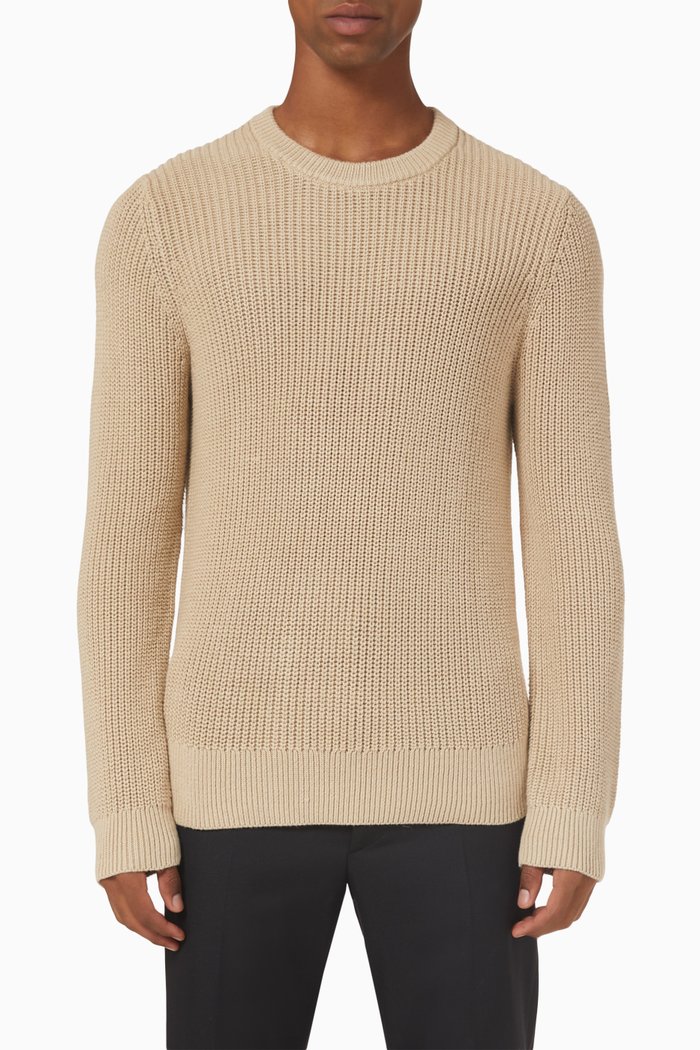 

Knitted Sweater in Organic Cotton Blend, Neutral