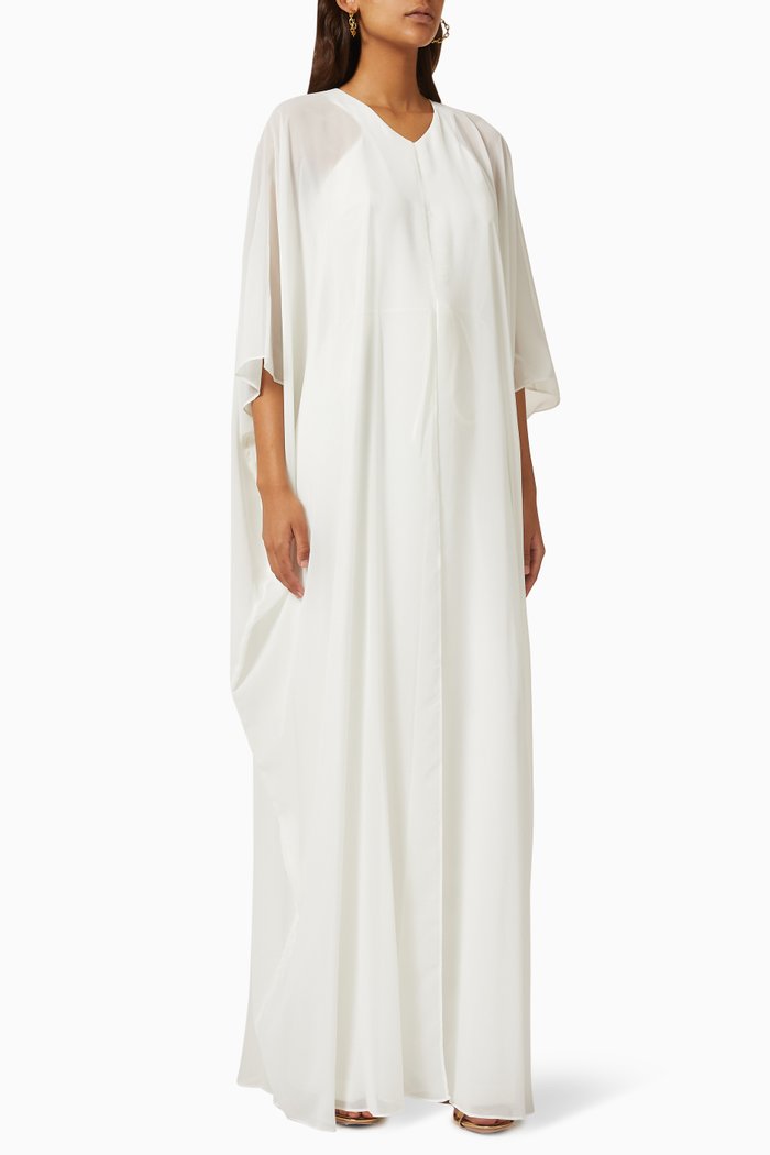 

Nyla Jumpsuit in Chiffon & Crepe, White