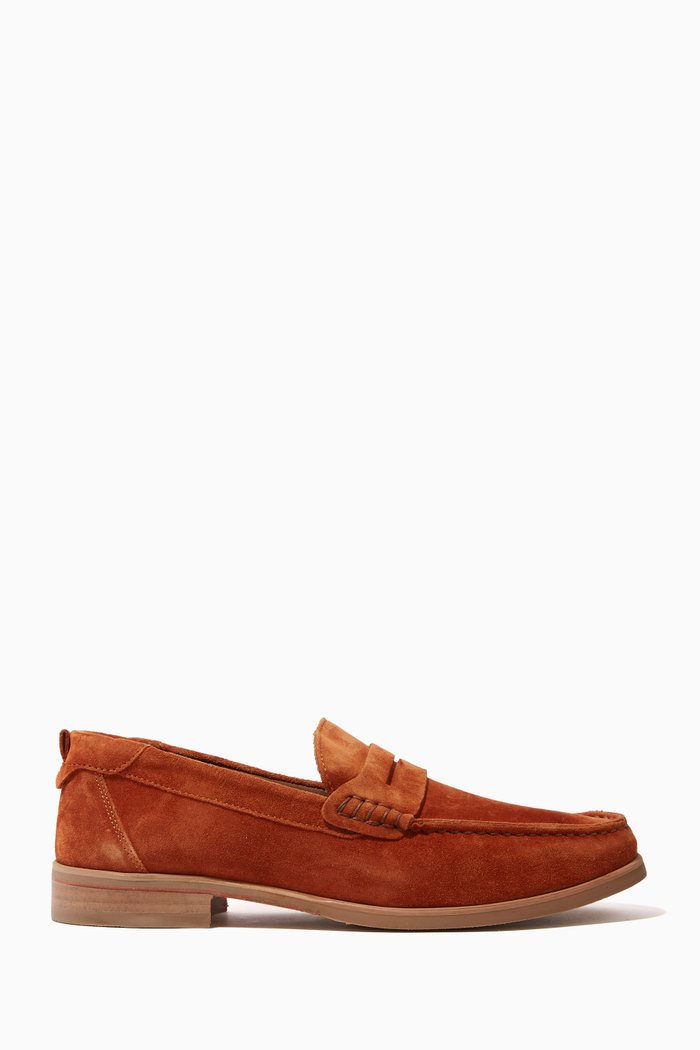 

Alfey Moccasin Shoes in Suede, Brown