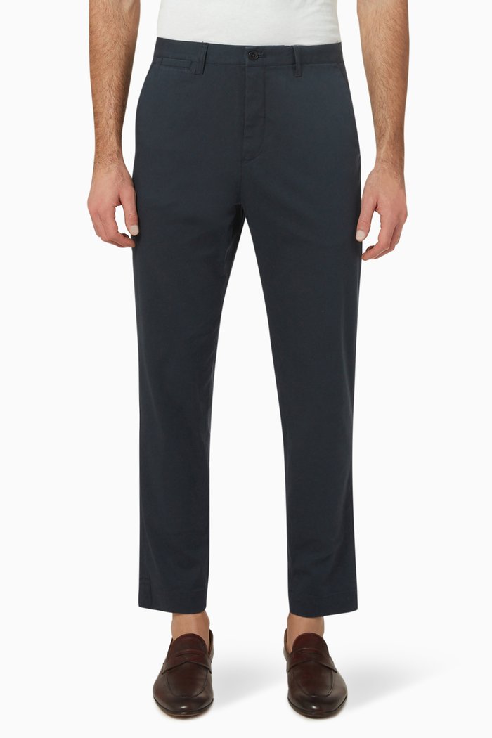 

Genbee Chinos in Cotton Blend, Blue