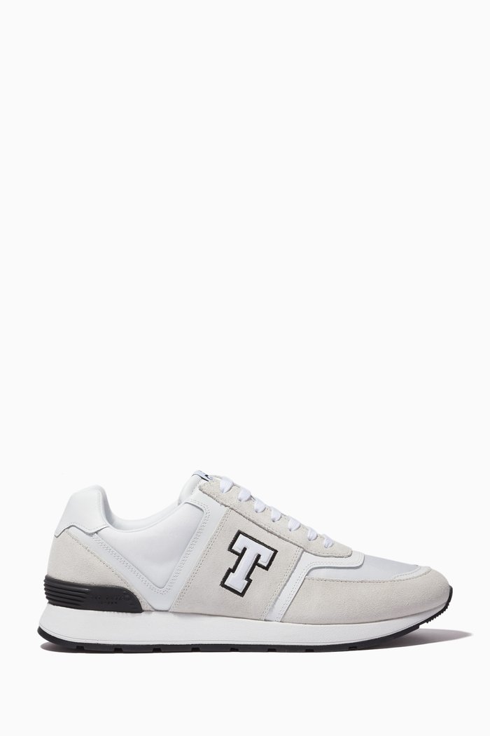 

Retro T Runner Shoes in Leather, White