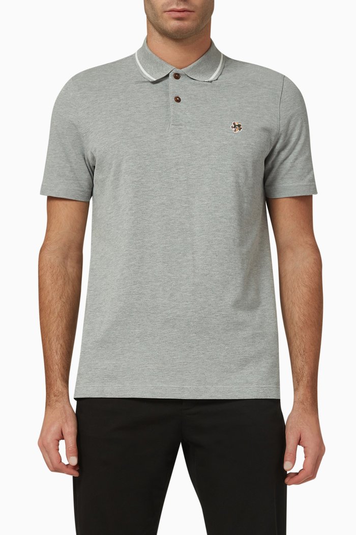 Camdn Polo Shirt in Organic Cotton, Grey