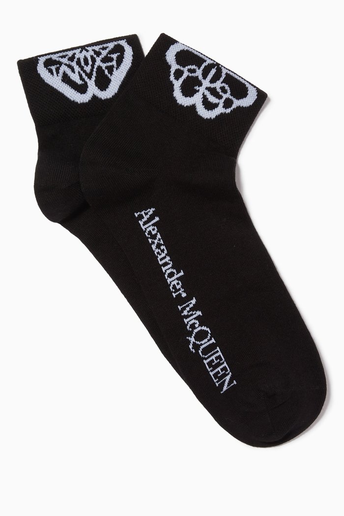 

Cut-seal Logo Socks in Cotton, White