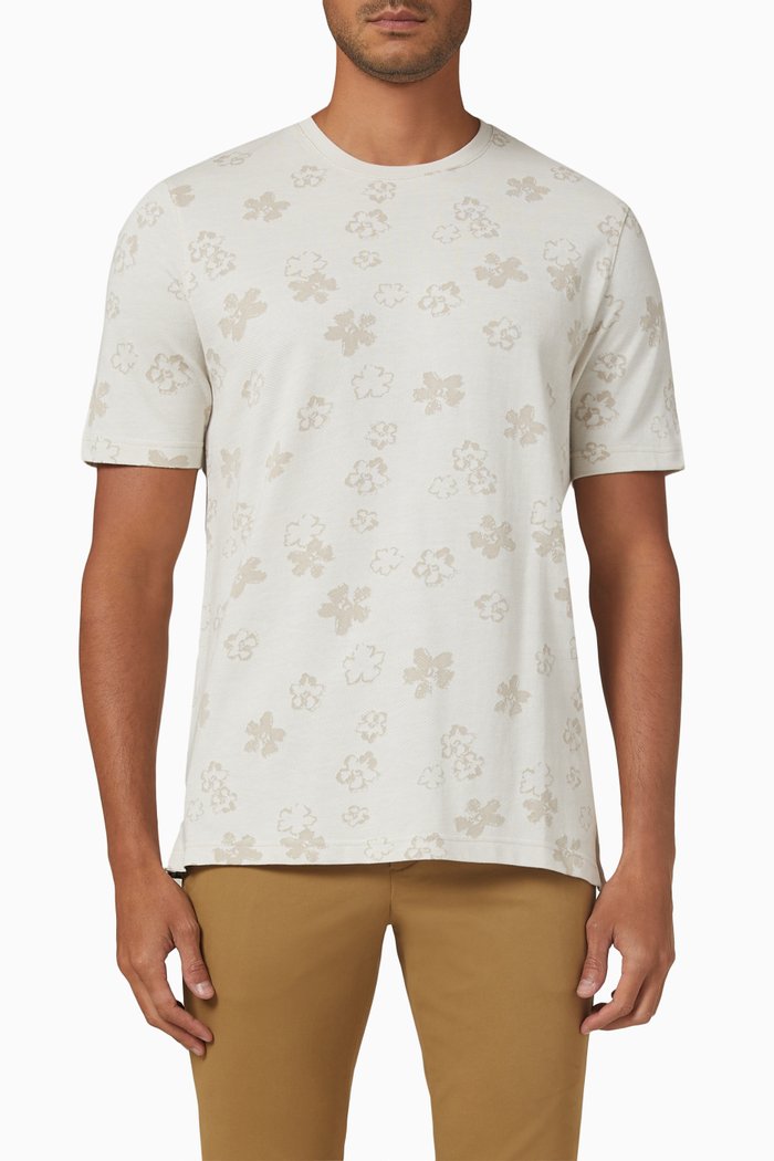 

Short Sleeve Printed T-shirt in Cotton, White