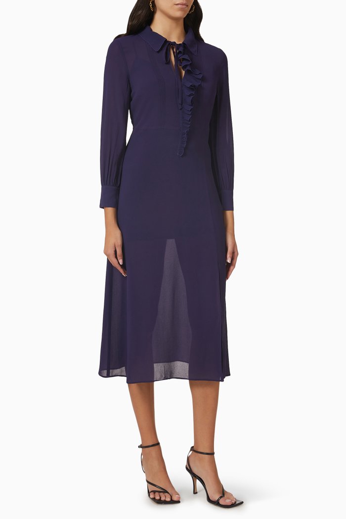 

Faithiy Ruffled Midi Dress, Blue