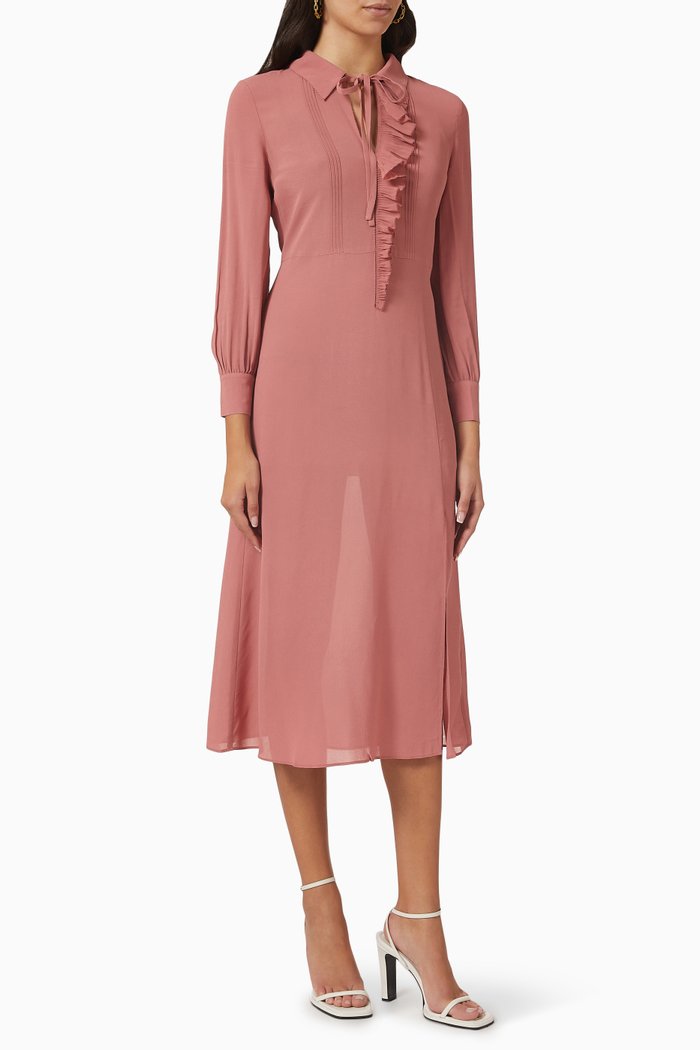 

Faithiy Ruffled Midi Dress, Pink