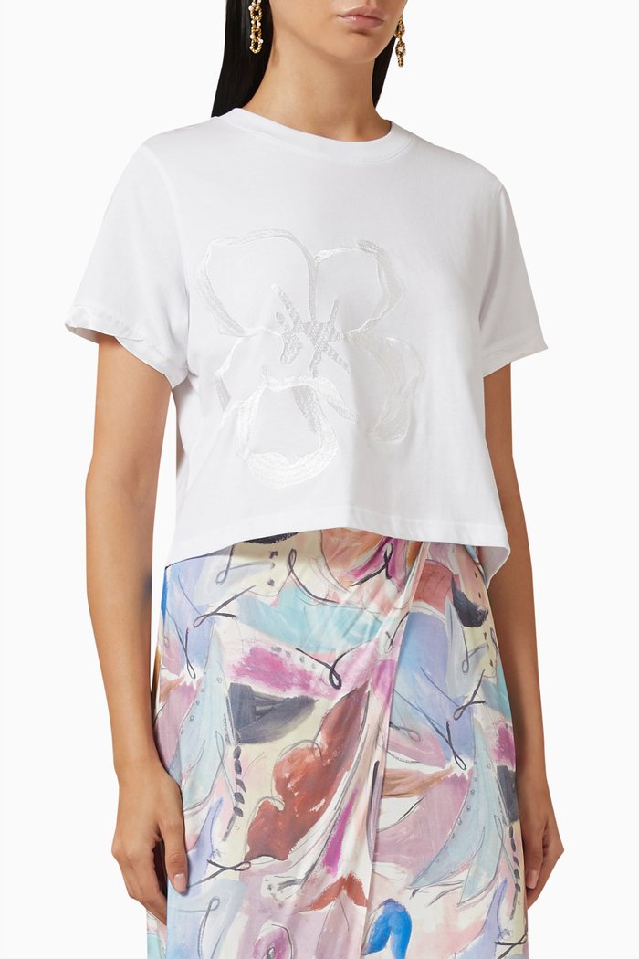 Carmyn Boxy T-shirt in Organic Cotton, White